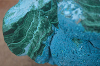 Natural Blue Chrysocolla On Silky Malachite Matrix Specimen x 1 From Kulukuluku, Congo - Toprock Gemstones and Minerals 