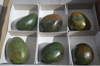 Polished Green Verdite Free Forms x 6 From Zimbabwe