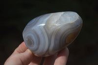 Polished Banded Agate Standing Free Forms  x 6 From West Coast, Madagascar