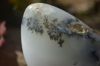 Polished Dendritic Opal Standing Free Forms  x 3 From Moralambo, Madagascar