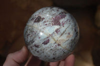 Polished Rubellite Pink Tourmaline Matrix Sphere x 1 From Madagascar