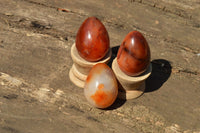 Polished Small Carnelian Agate Eggs  x 20 From Madagascar - TopRock