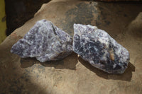 Natural Rough Purple Lepidolite Specimens  x 12 From Namibia - Toprock Gemstones and Minerals 