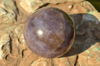 Polished Purple Lepidolite Spheres  x 6 From Madagascar - TopRock