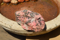 Natural Rough Pink & Black Rhodonite Specimens  x 6 From Zimbabwe - TopRock