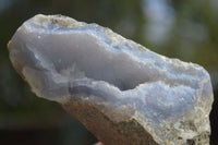 Natural Blue Lace Agate Geode Specimens  x 6 From Nsanje, Malawi - Toprock Gemstones and Minerals 