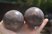 Polished Red Garnet Spheres  x 2 From Madagascar - TopRock