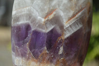 Polished Chevron Amethyst Standing Free Forms  x 3 From Madagascar - Toprock Gemstones and Minerals 