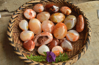 Polished Carnelian Gallets With Natural Vugs & Crystalline Features x 24 From Madagascar - TopRock