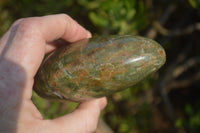 Polished Green Chrysoprase Standing Free Forms  x 4 From Madagascar