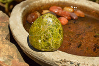 Natural Green Opal Standing Free Forms  x 2 From Madagascar - TopRock