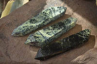 Polished Double Terminated Leopard Stone Points  x 3 From Zimbabwe