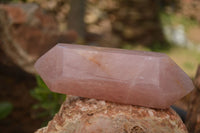 Polished Double Terminated Pink Rose Quartz Points  x 4 From Ambatondrazaka, Madagascar - TopRock