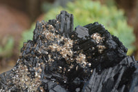 Natural Schorl Black Tourmaline & Smokey Quartz Specimens With Hyalite Opal x 2 From Erongo Mountains, Namibia - TopRock