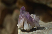 Natural Window Amethyst Crystals  x 12 From Chiredzi, Zimbabwe