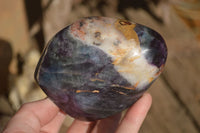 Polished  Watermelon Fluorite Standing Free Forms  x 2 From Uis, Namibia