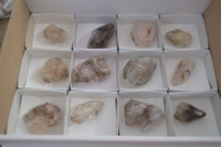 Natural Gorgeous Clear / Smokey Window Brandberg Quartz Crystals x 12 From Brandberg, Namibia