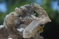 Natural Schorl Black Tourmaline & Smokey Quartz Specimens With Hyalite Opal x 2 From Erongo Mountains, Namibia - TopRock