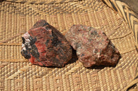 Natural Rough Pink & Black Rhodonite Specimens  x 6 From Zimbabwe - TopRock