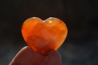 Polished Carnelian Agate Hearts  x 12 From Madagascar