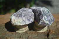 Natural Rough Purple Lepidolite Specimens  x 12 From Namibia - Toprock Gemstones and Minerals 