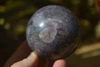 Polished Purple Lepidolite With Rubellite Spheres  x 4 From Madagascar