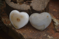 Polished Stunning Selection Of Agate Hearts x 6 From Madagascar