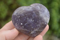 Polished Purple Lepidolite Hearts  x 6 From Madagascar - TopRock