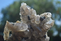 Natural Schorl Black Tourmaline & Smokey Quartz Specimens With Hyalite Opal x 2 From Erongo Mountains, Namibia - TopRock