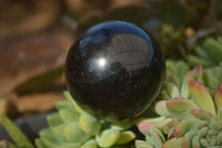 Polished  Schorl Black Tourmaline Spheres x 6 From Madagascar