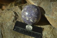 Polished Purple Lepidolite With Rubellite Spheres  x 4 From Madagascar