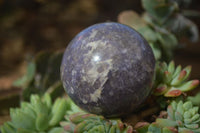 Polished Purple Lepidolite With Rubellite Spheres  x 4 From Madagascar