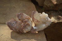 Natural Red Hematoid Quartz Specimens x 12 From Karoi, Zimbabwe