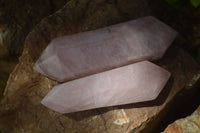 Polished Double Terminated Pink Rose Quartz Points  x 4 From Ambatondrazaka, Madagascar - TopRock