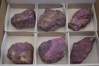 Natural Metallic Purpurite Cobbed Specimens  x 6 From Erongo, Namibia - Toprock Gemstones and Minerals 