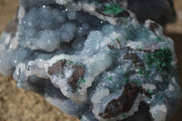 Natural Drusy Coated Ball Malachite On Dolomite Specimens  x 2 From Likasi, Congo