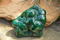 Polished Malachite Free Forms With Stunning Flower & Banding Patterns x 4 From Congo - TopRock