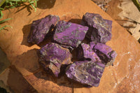 Natural Metallic Purpurite Cobbed Specimens  x 6 From Erongo, Namibia - Toprock Gemstones and Minerals 