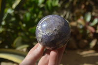 Polished Purple Lepidolite With Rubellite Spheres  x 4 From Madagascar