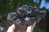 Natural Schorl Black Tourmaline & Smokey Quartz Specimens With Hyalite Opal x 2 From Erongo Mountains, Namibia - TopRock