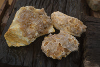 Natural Limonite Quartz Clusters x 3 From Solwezi, Zambia