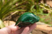 Polished Malachite Free Forms With Stunning Flower & Banding Patterns x 4 From Congo - TopRock