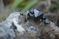 Natural Schorl Black Tourmaline & Smokey Quartz Specimens With Hyalite Opal x 2 From Erongo Mountains, Namibia - TopRock