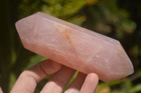 Polished Double Terminated Pink Rose Quartz Points  x 4 From Ambatondrazaka, Madagascar - TopRock