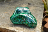 Polished Malachite Free Forms With Stunning Flower & Banding Patterns x 4 From Congo - TopRock