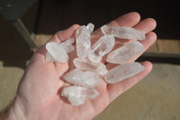 Natural Single Etched Clear Quartz Crystals x 70 From Mpika, Zambia