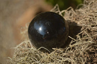 Polished  Schorl Black Tourmaline Spheres x 6 From Madagascar