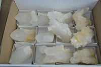 Natural Clear Quartz Clusters & Crystals  x 12 From Madagascar