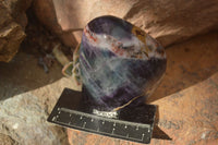 Polished  Watermelon Fluorite Standing Free Forms  x 2 From Uis, Namibia