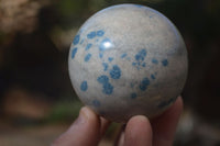 Polished Blue Spotted Spinel Quartz Spheres x 5 From Madagascar